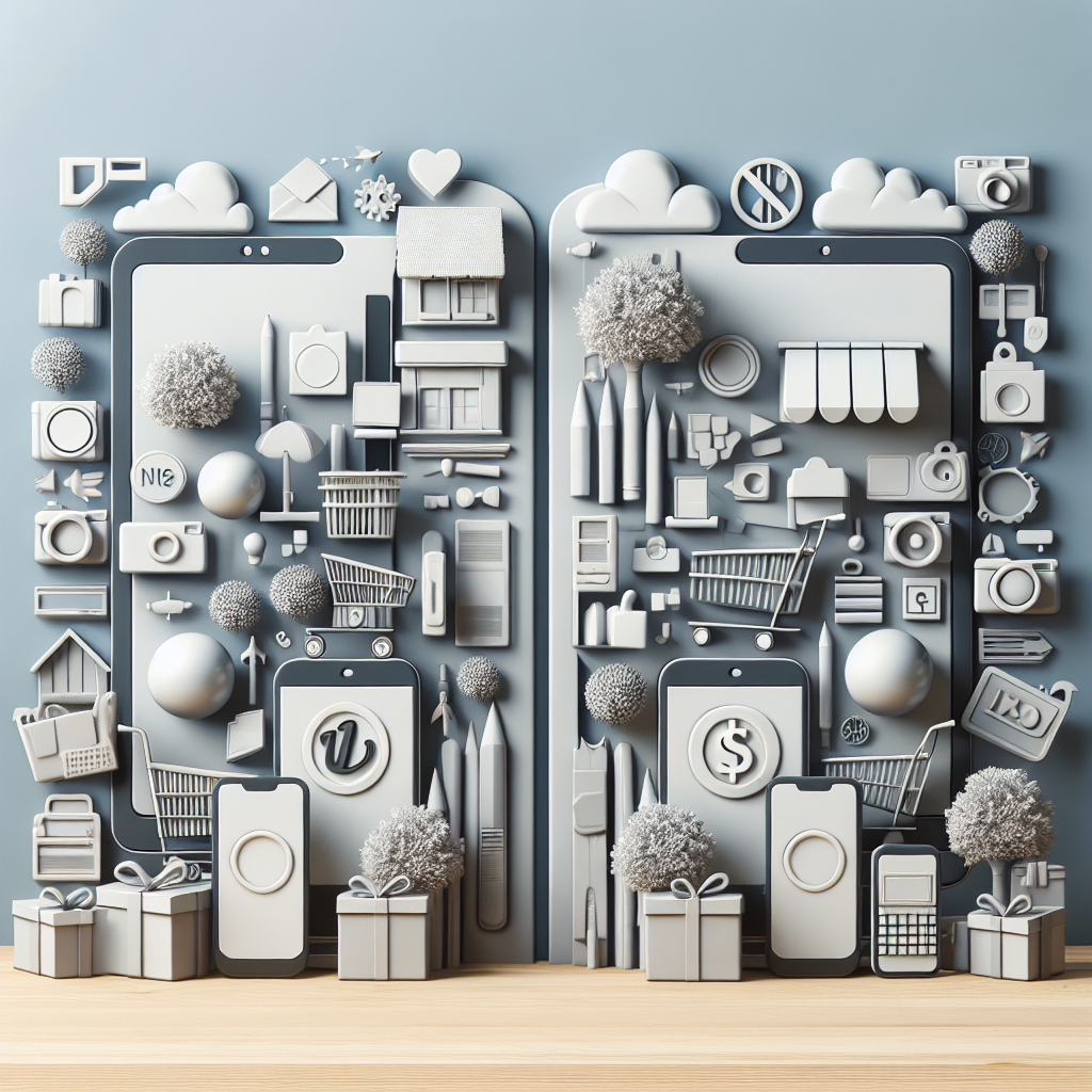 Comparison between WooCommerce and Shopify, showing logos of both platforms on a blue background.