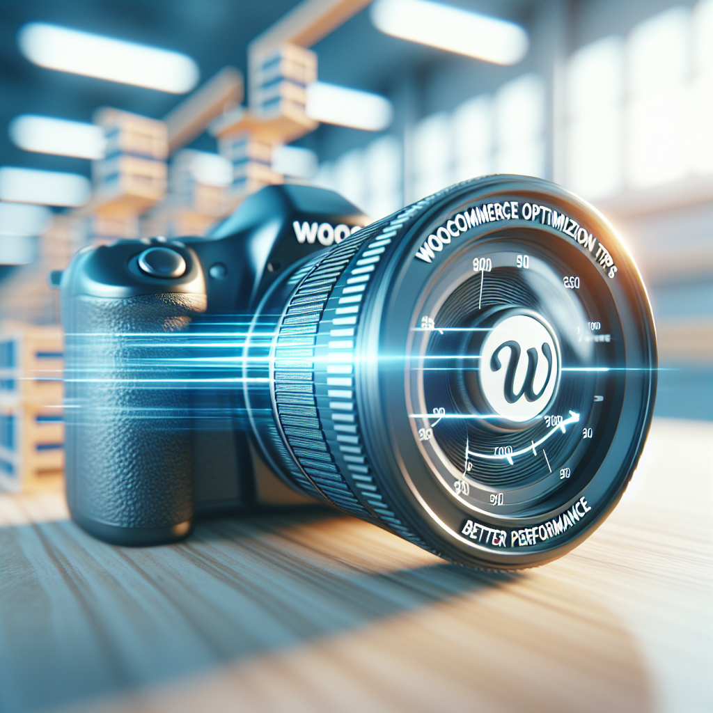 Imagen que muestra una pantalla de ordenador con gráficos de rendimiento de WooCommerce y un carrito de compras.