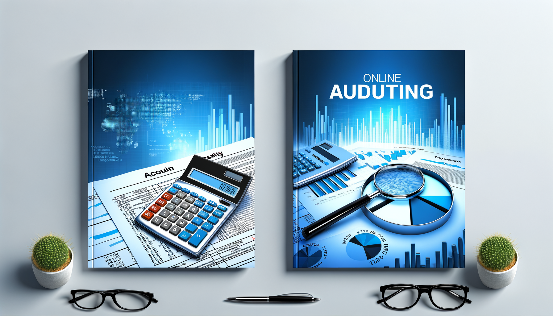 Calculadora de materialidad para auditoría con indicadores financieros en una pantalla